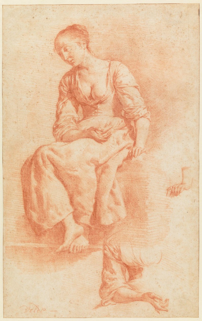 Sittende jente av Adriaen van de Velde
