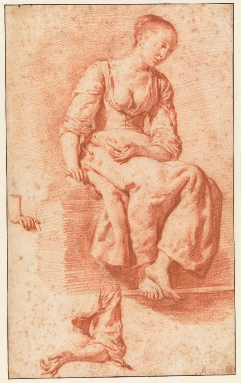 Sittende jente av Adriaen van de Velde