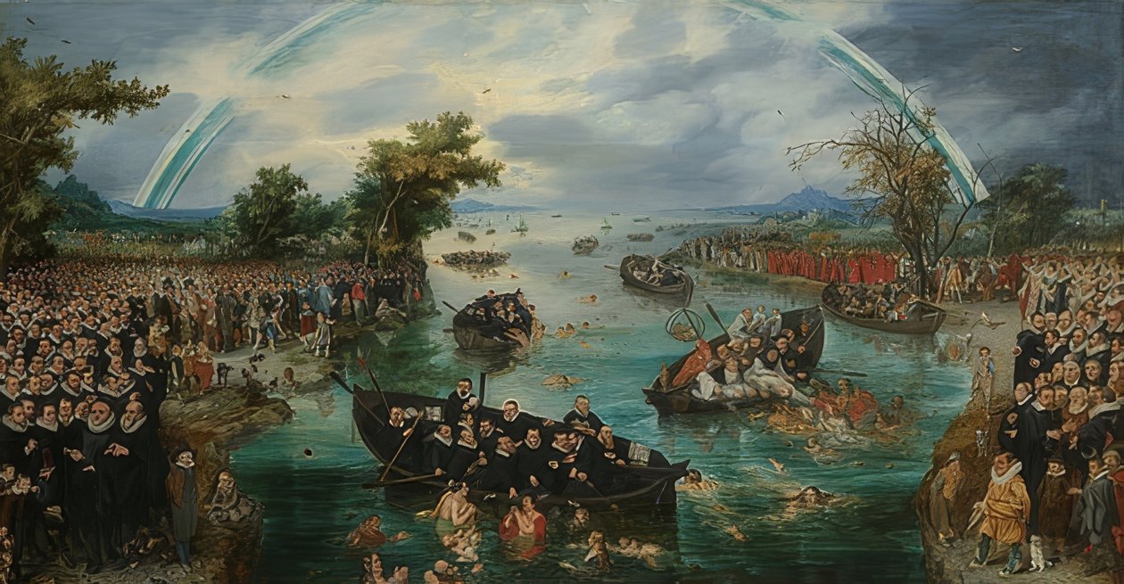 Fiske etter sjeler. 1614 av Adriaen van de Venne