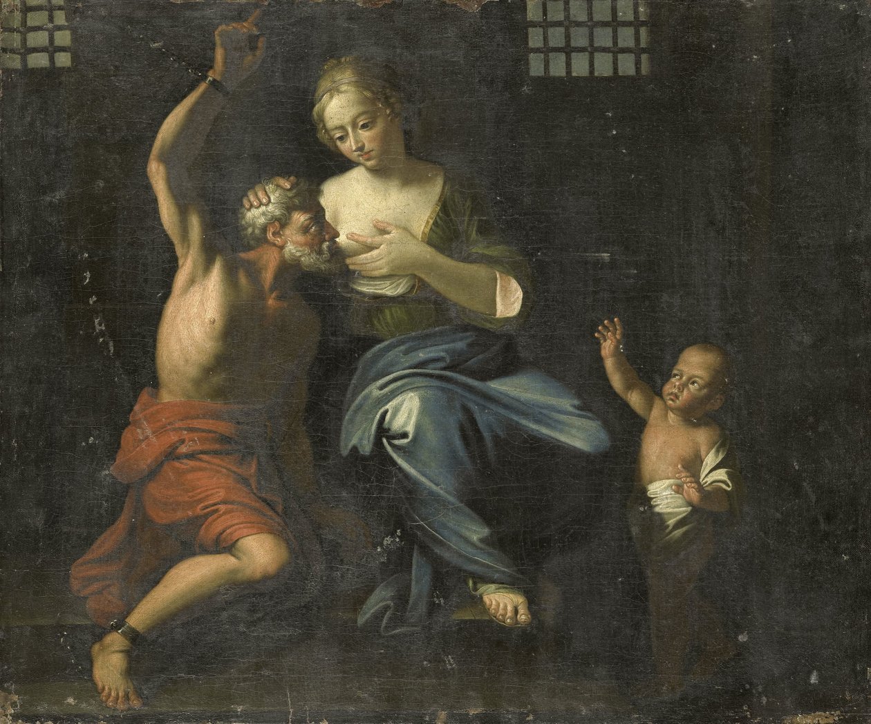 Cimon og Pero (romersk veldedighet) av Adriaen van der Werff (copy after)