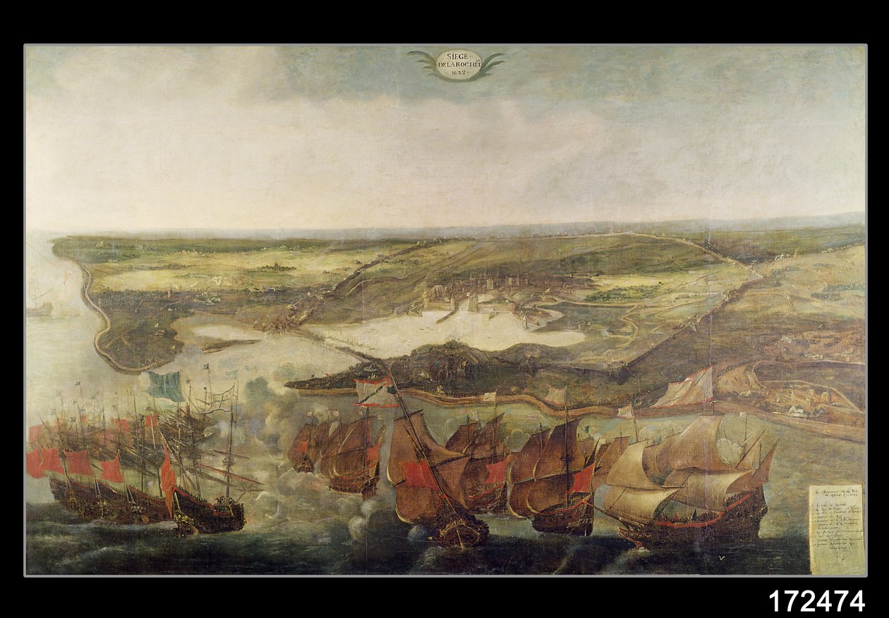 Beleiringen av La Rochelle i 1628 av Adriaen van der Cabel