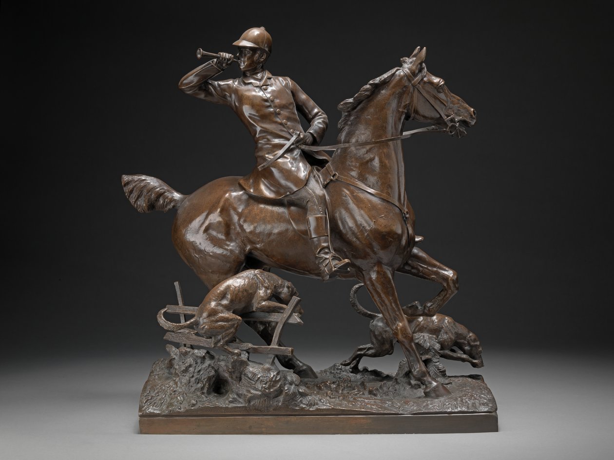 Gone Away - A Hunting Group, ca. 1887 (bronse) av Adrian Jones