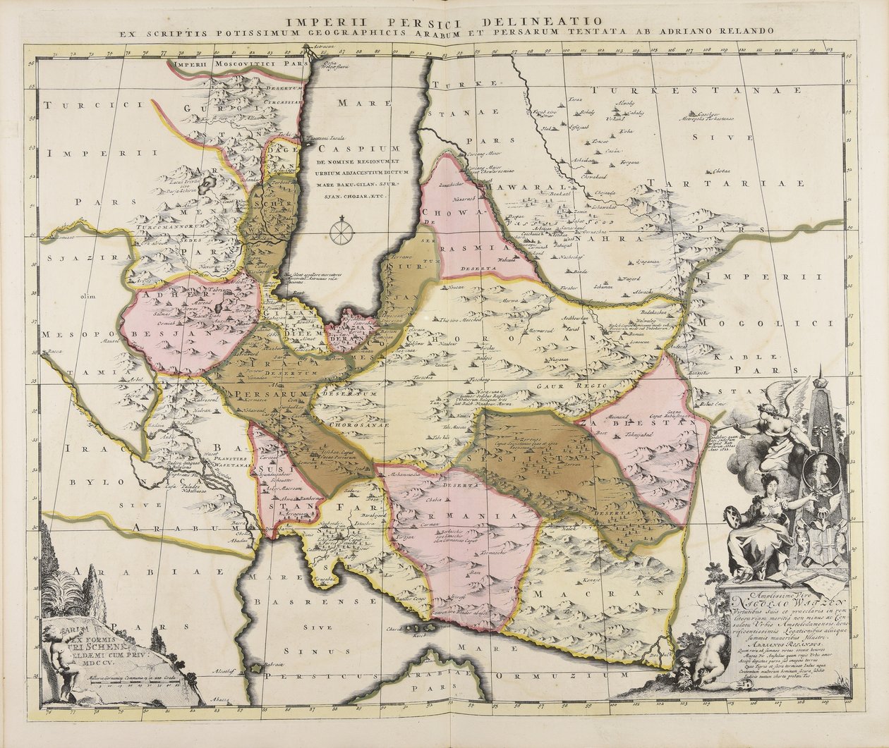 En skisse av det persiske riket fra de geografiske skrifter til araberne og perserne, forsøkt av Adrian Relando av Adrian Reeland