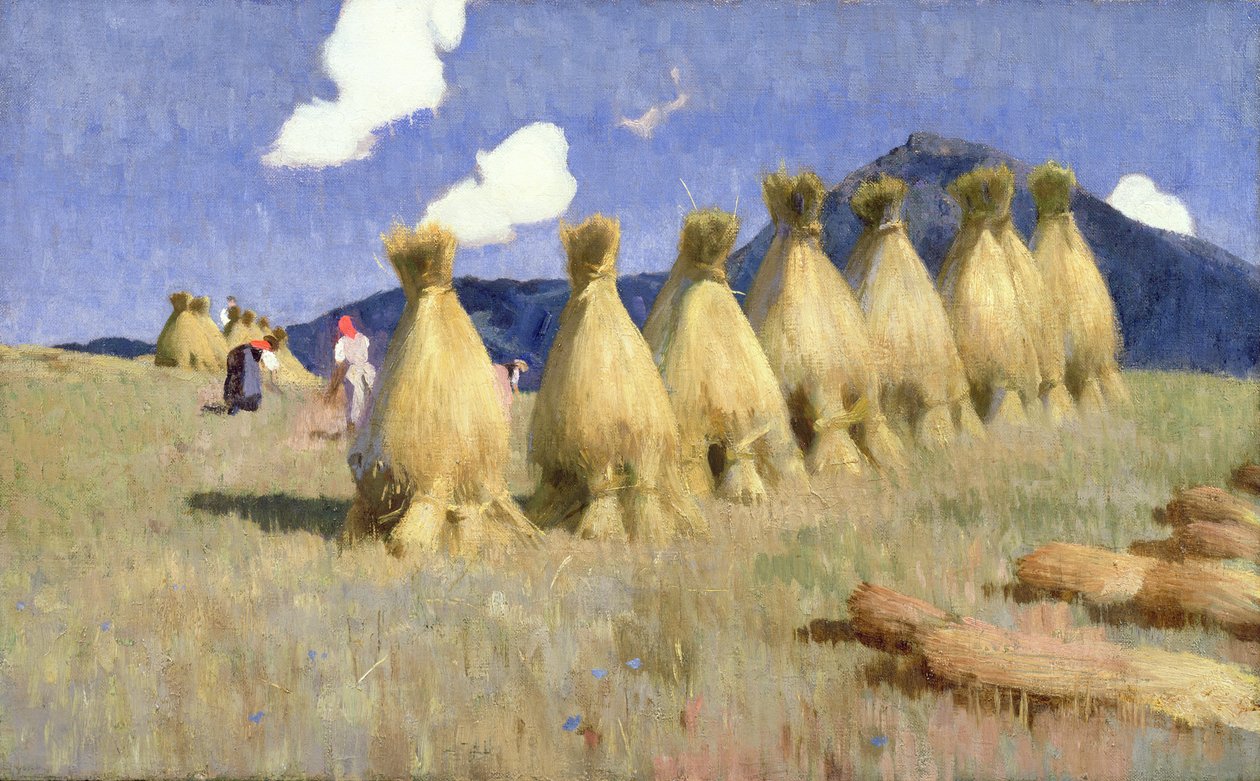 Syv kornstokker i Øvre Ungarn, ca. 1906 av Adrian Scott Stokes