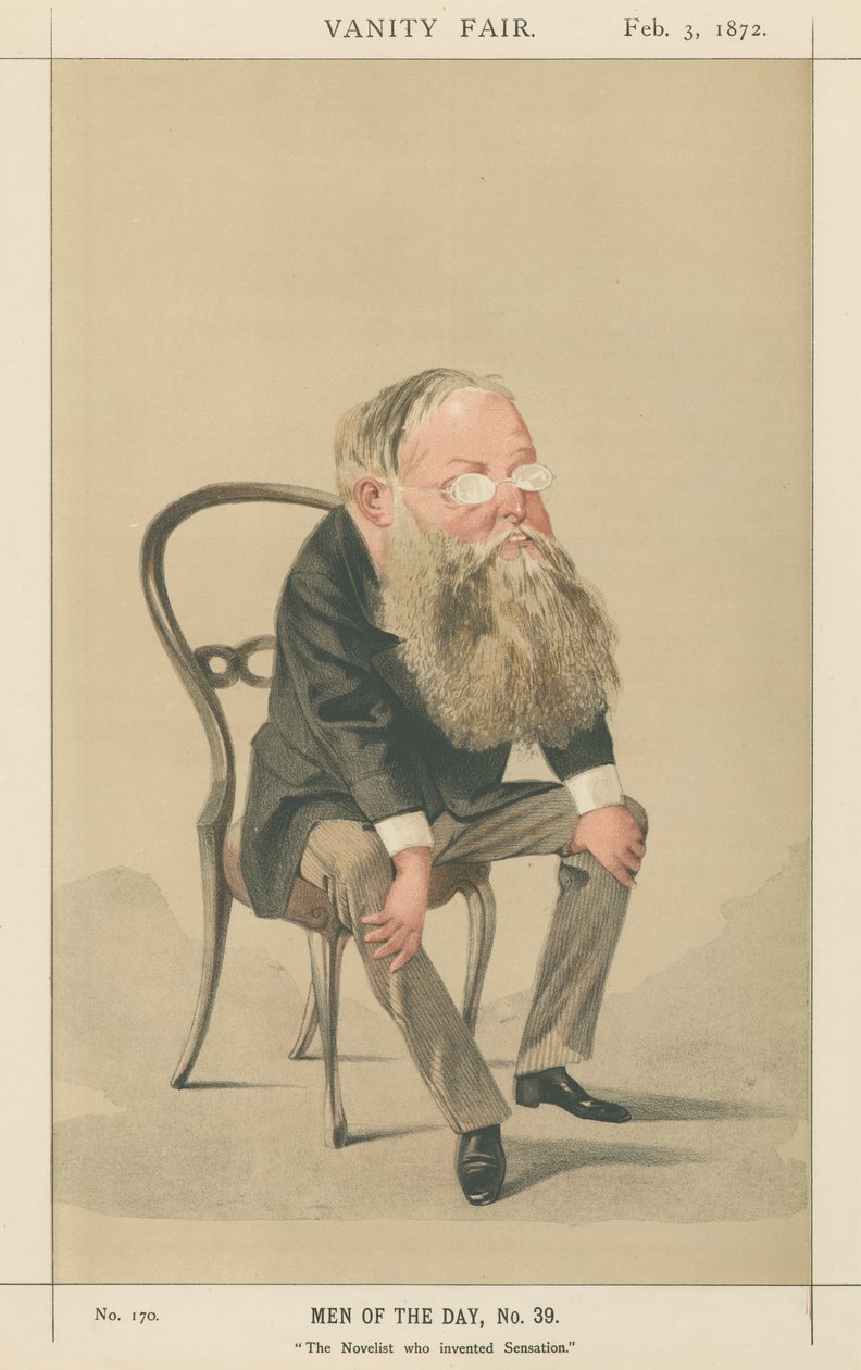 Romanforfatteren som oppfant Sensation, Wilkie Collins (Vanity Fair-serien) av Adriano Cecioni