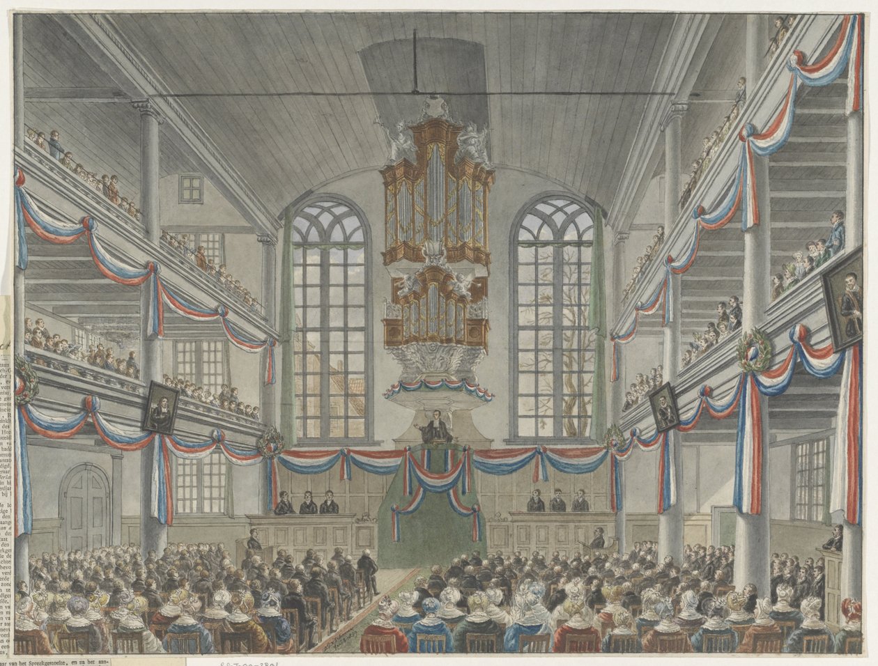 Feiring av 200-årsjubileet til Seminary of Remonstrants, 1834 av Adrianus Gerardus van Schoone