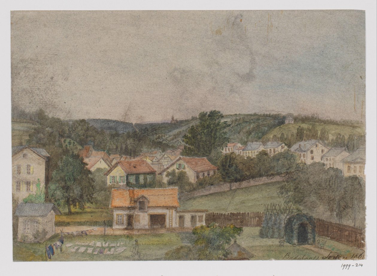 Utsikt over Soden-am-Taunus, Tyskland av Adrianus Johannes Bik