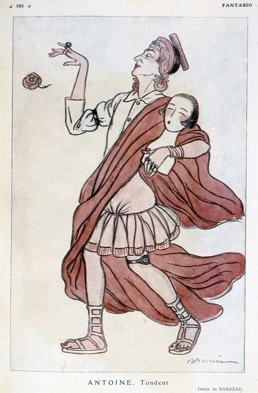Komedietegning av Barrere om Andre Antoine (1858-1943), fransk regissør, teoretiker skuespiller og teatersjef - i "Fantasio"" fra 15.01.1927. av Adrien Barrere