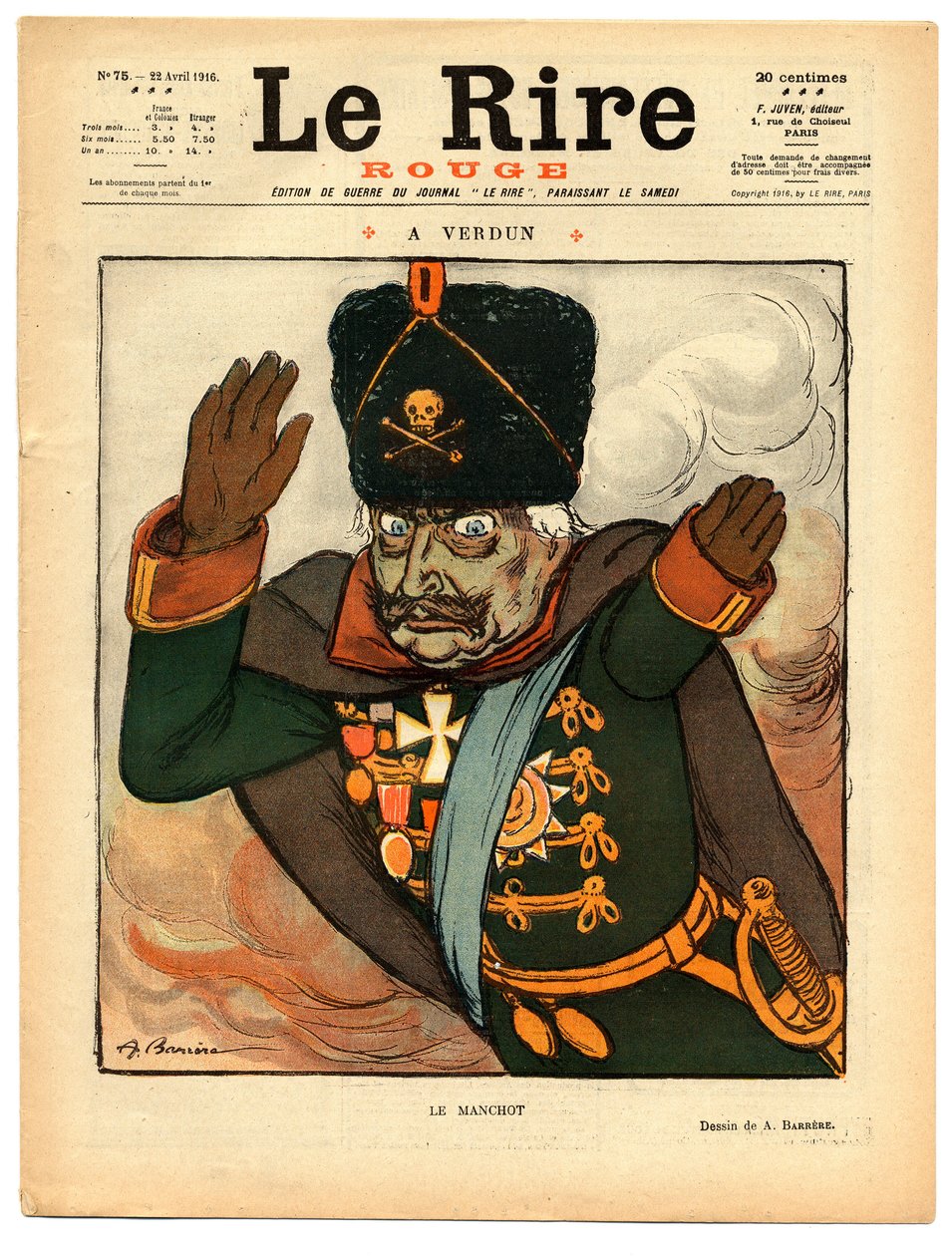 Cover av "" The Red Laughter", Satirical in Colors av Adrien Barrere