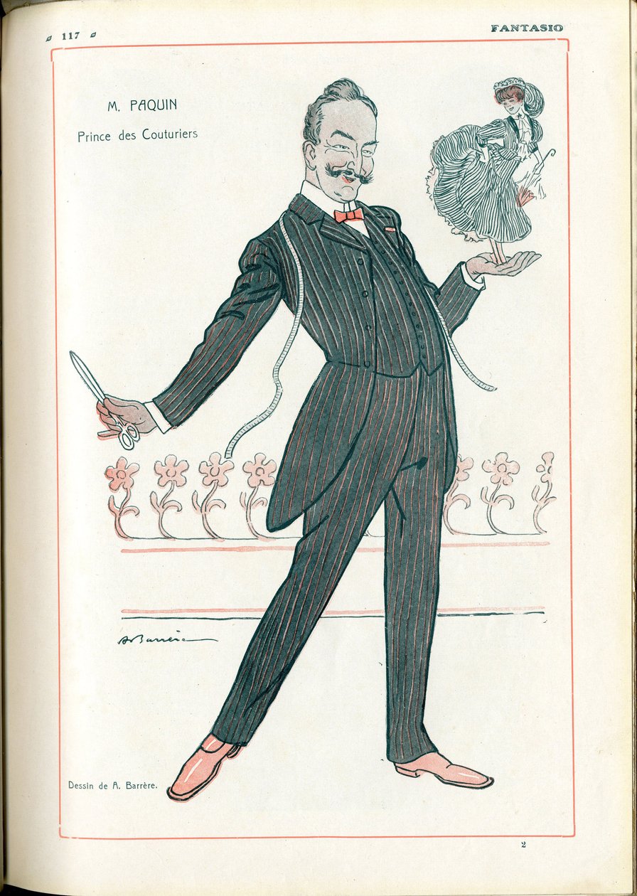 Fantasio, : Yrker, mote - Tailor Couturier, Paquin, 15.06.1907 (gravering) av Adrien Barrere