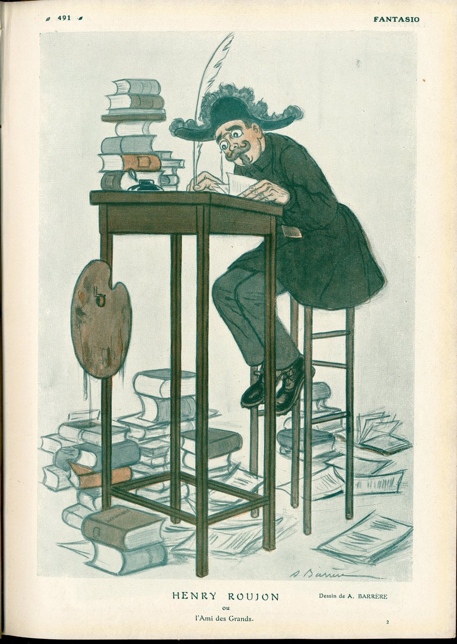Fantasio, ca. 1912_2_15 - Illustrasjon av A Barrere (1874-1931): Fine Arts, Reading Write - Roujon Henry av Adrien Barrere