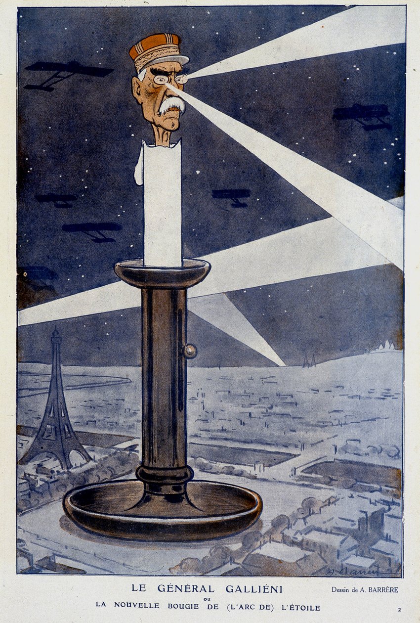 General Gallieni eller det nye lyset (fra baugen av) stjernen. I Fantasio 01/12/1915. Tegning av A. Barrère. av Adrien Barrere
