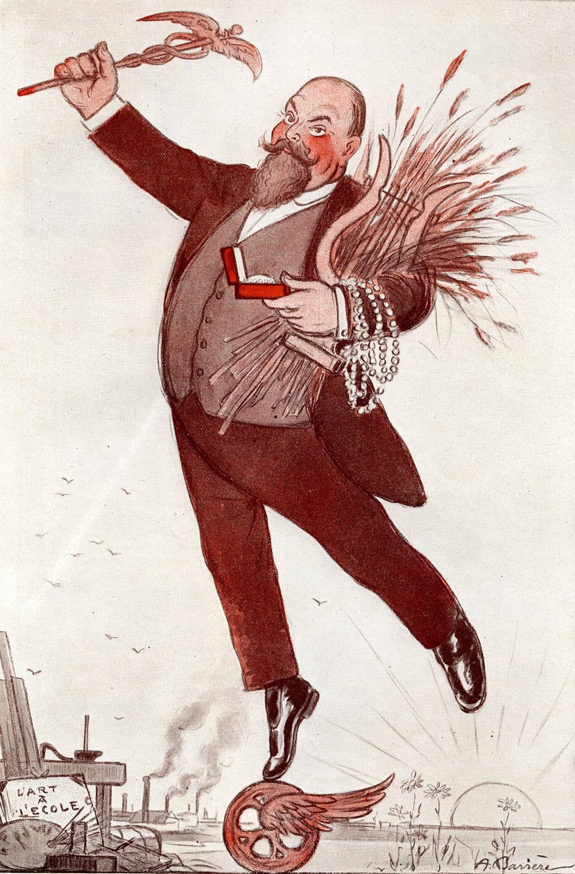 Portrett av poeten og politikeren Maurice Couyba (1866-1931) (Maurice Boukay) - Tegning av Adrien Barrere (1874-1931) henter fra "" FANTASIO""" 1911 av Adrien Barrere