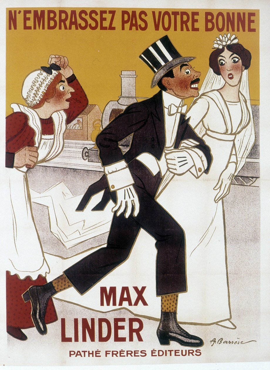 Plakat av Max Linder, ill. av Barrere av Adrien Barrere