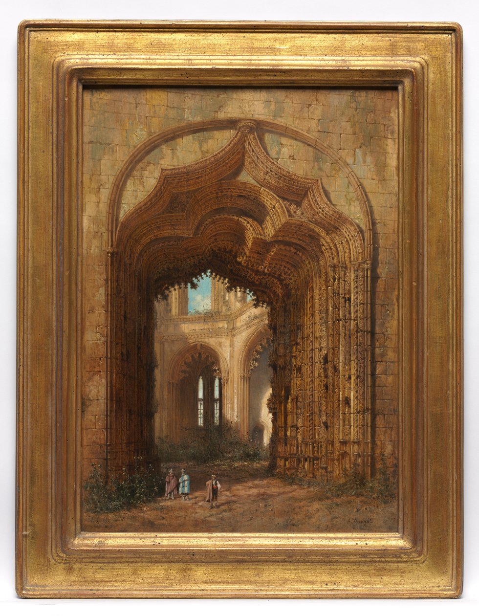 Ødelagt kirke av Adrien Dauzats