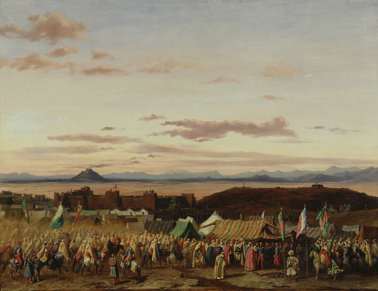 Inntaket av Setif under erobringen av Algerie, 21. oktober 1839, 1844 av Adrien Dauzats