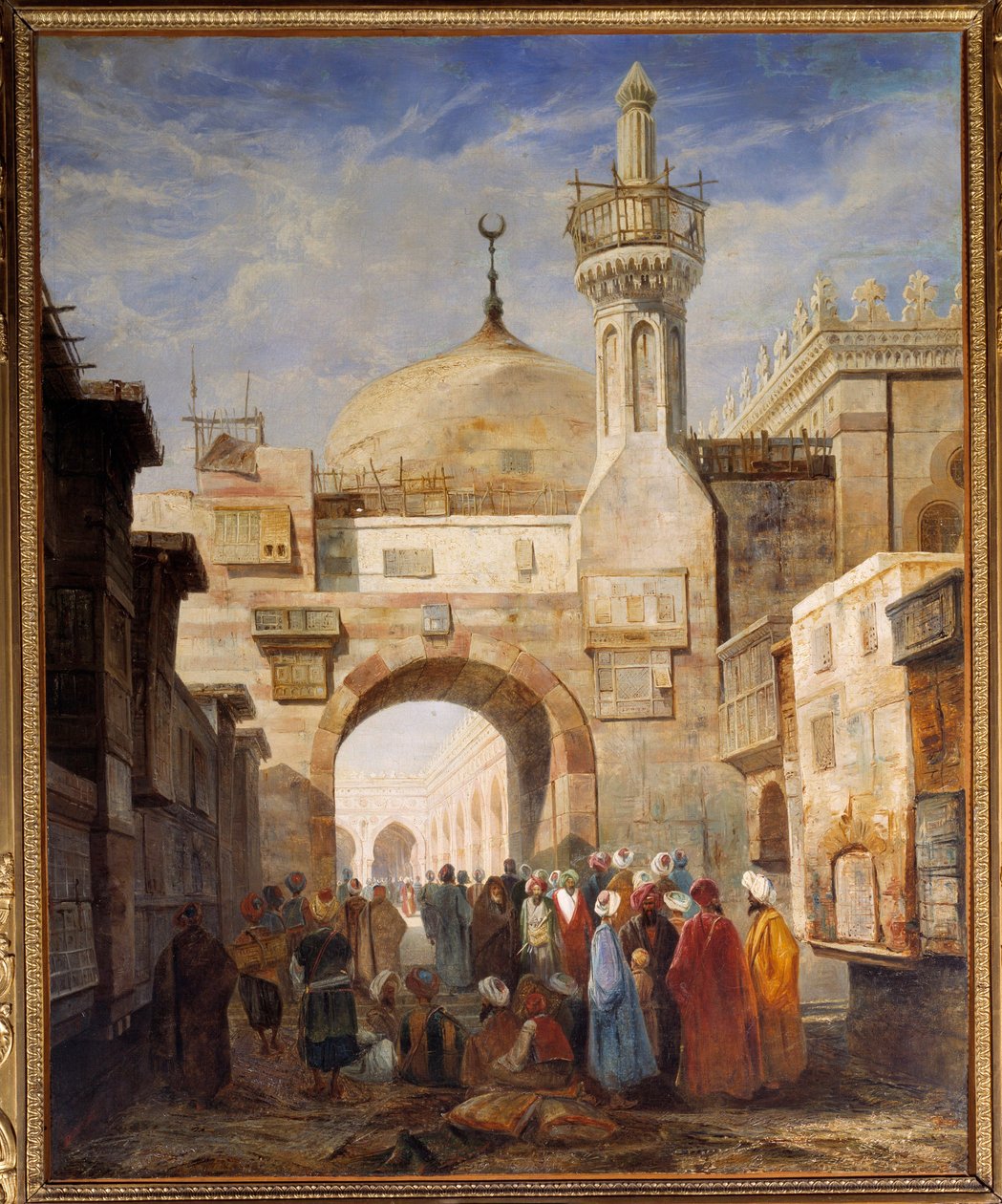 Utsikt over en moske i Kairo Maleri av Adrien Dauzats (1804-1868) Blois fra 1800-tallet, Museum of Fine Arts av Adrien Dauzats
