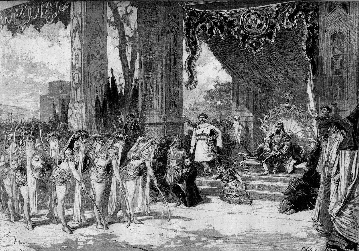 Theatrical representation: “” Michel Strogoff”” by Jules Verne (1828-1905) and Adolphe d