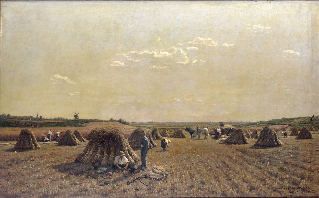 Innhøstingsscene, 1879 av Adrien Louis Demont