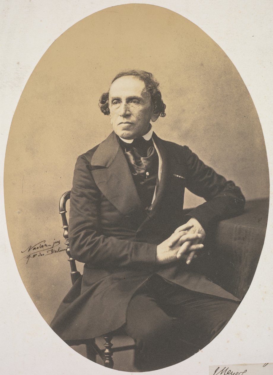 Portrett av Giacomo Meyerbeer 1791-1864, 1857. av Adrien Tournachon