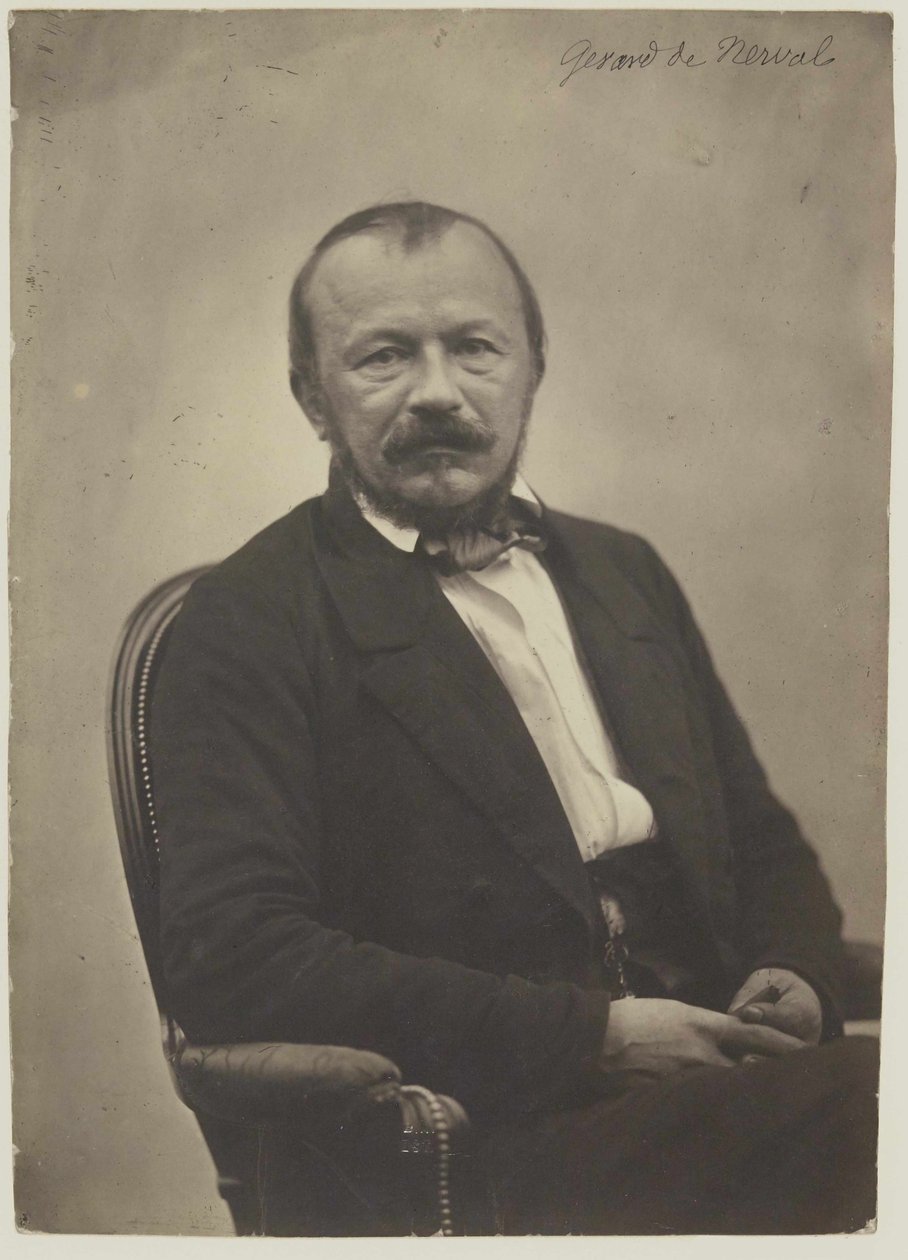Portrett av Gerard de Nerval 1808-1855, 1854. av Adrien Tournachon