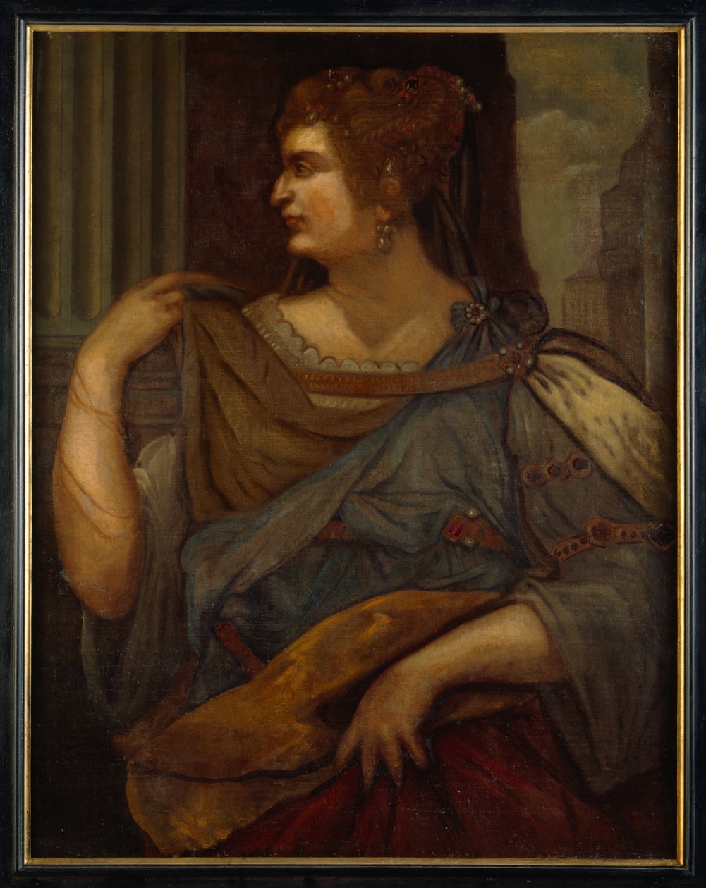 Domitia Longina (olje på lerret) av Aegidius (after) Sadeler or Saedeler