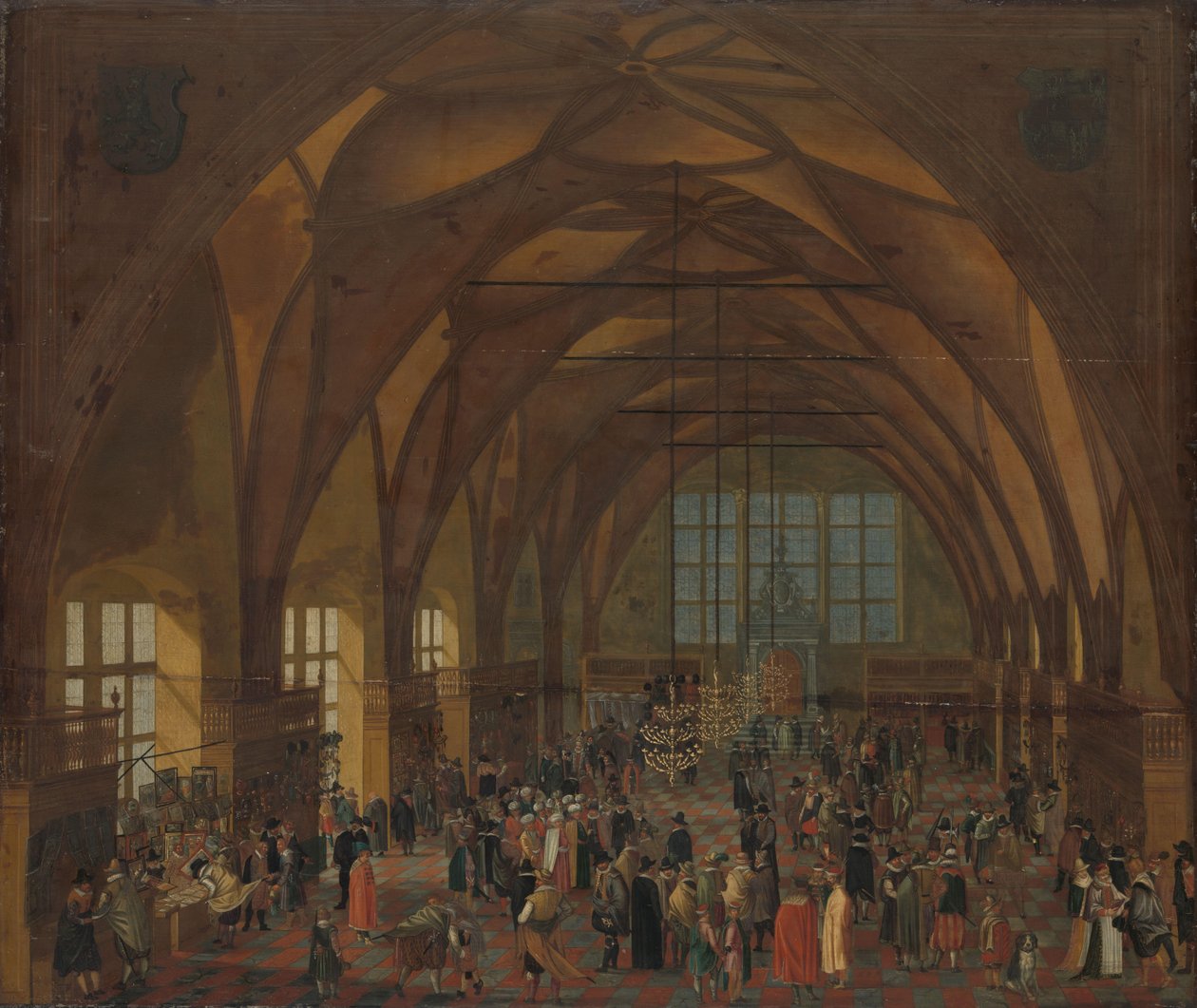Interiøret i Vladislav-hallen, Praha av Aegidius Sadeler (II) (copy after)