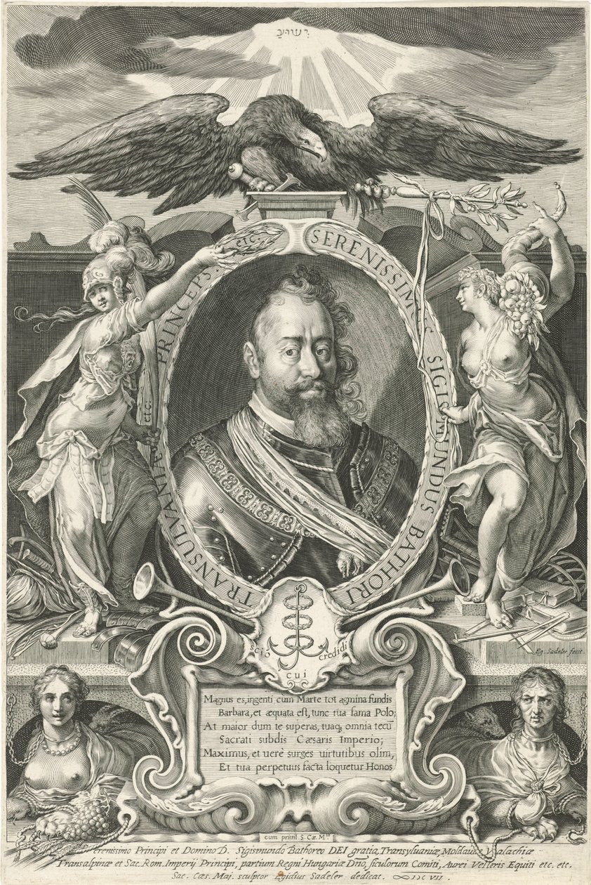 Portrett av Sigismund Báthory, prins av Transylvania av Egidius  Sadeler (II)