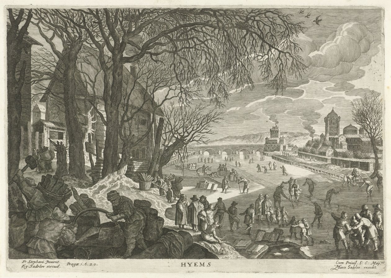 Vinter Hymens (tittel på objekt) The Four Seasons (serietittel) av Egidius  Sadeler (II)