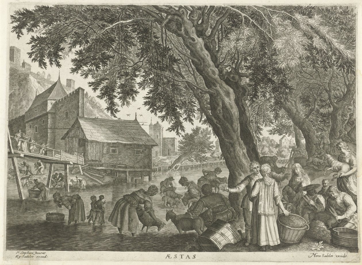Sommer Aestas (tittel på objekt) The Four Seasons (serietittel) av Egidius  Sadeler (II)