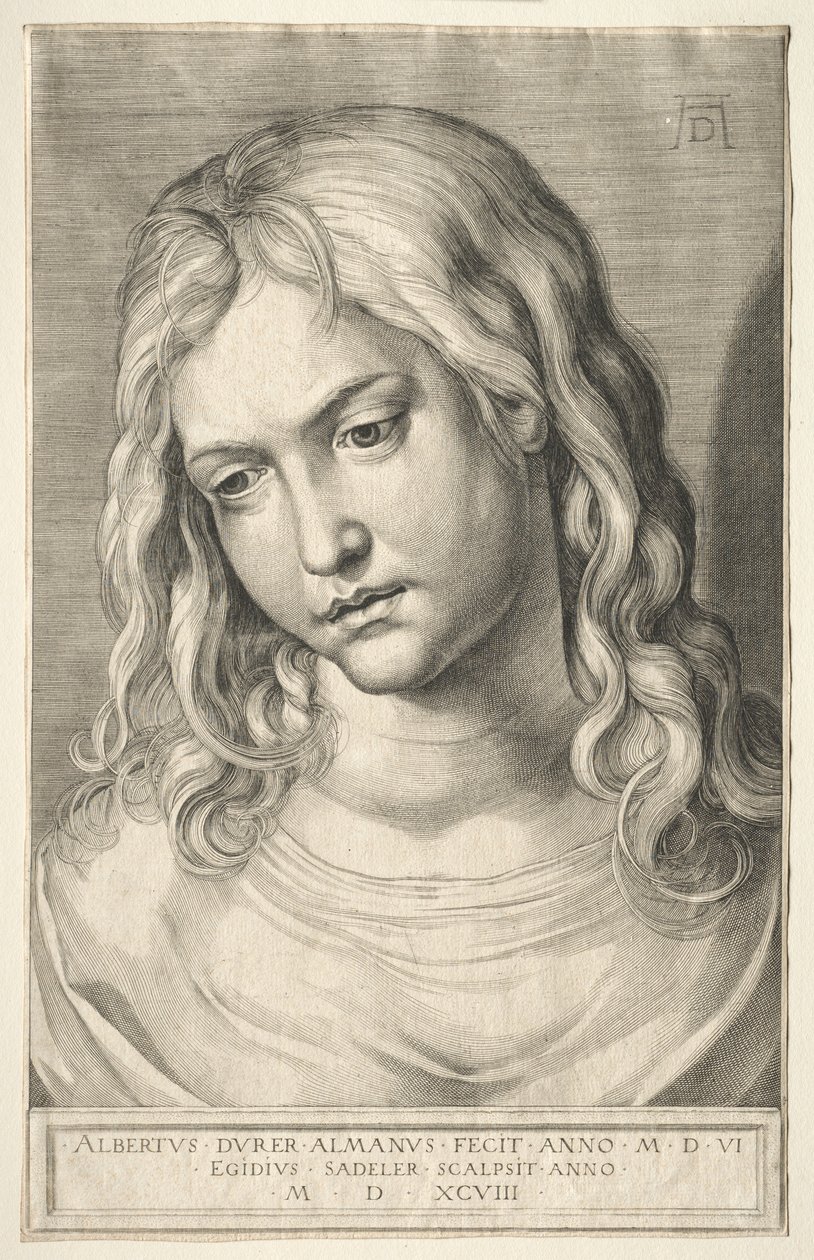 Kvinnelig hode. av Aegidius Sadeler or Saedeler