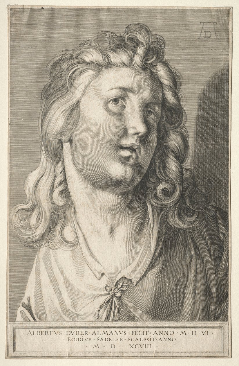 Kvinnelig hode, 1598. av Aegidius Sadeler