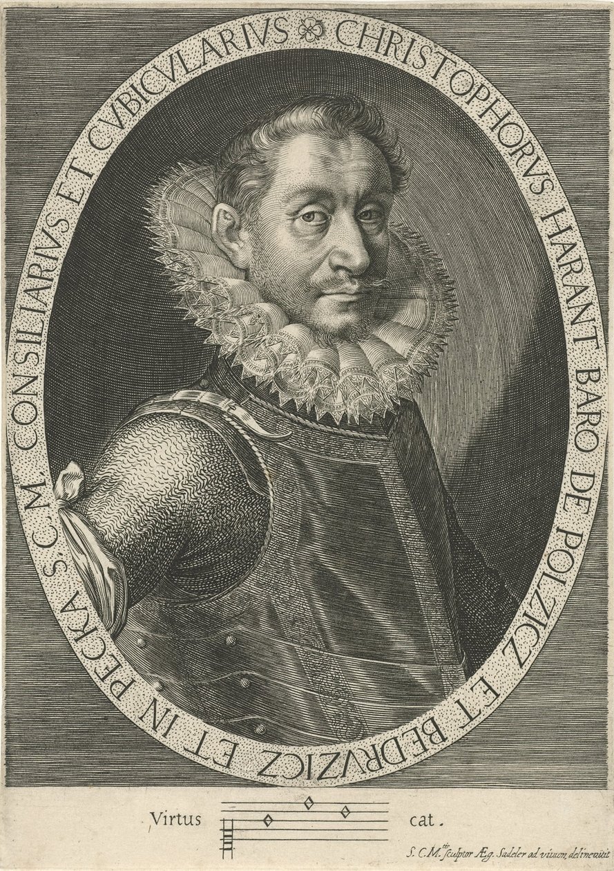 Portrett av komponisten Krystof Harant 1564-1621, ca. 1600 av Aegidius Sadeler or Saedeler