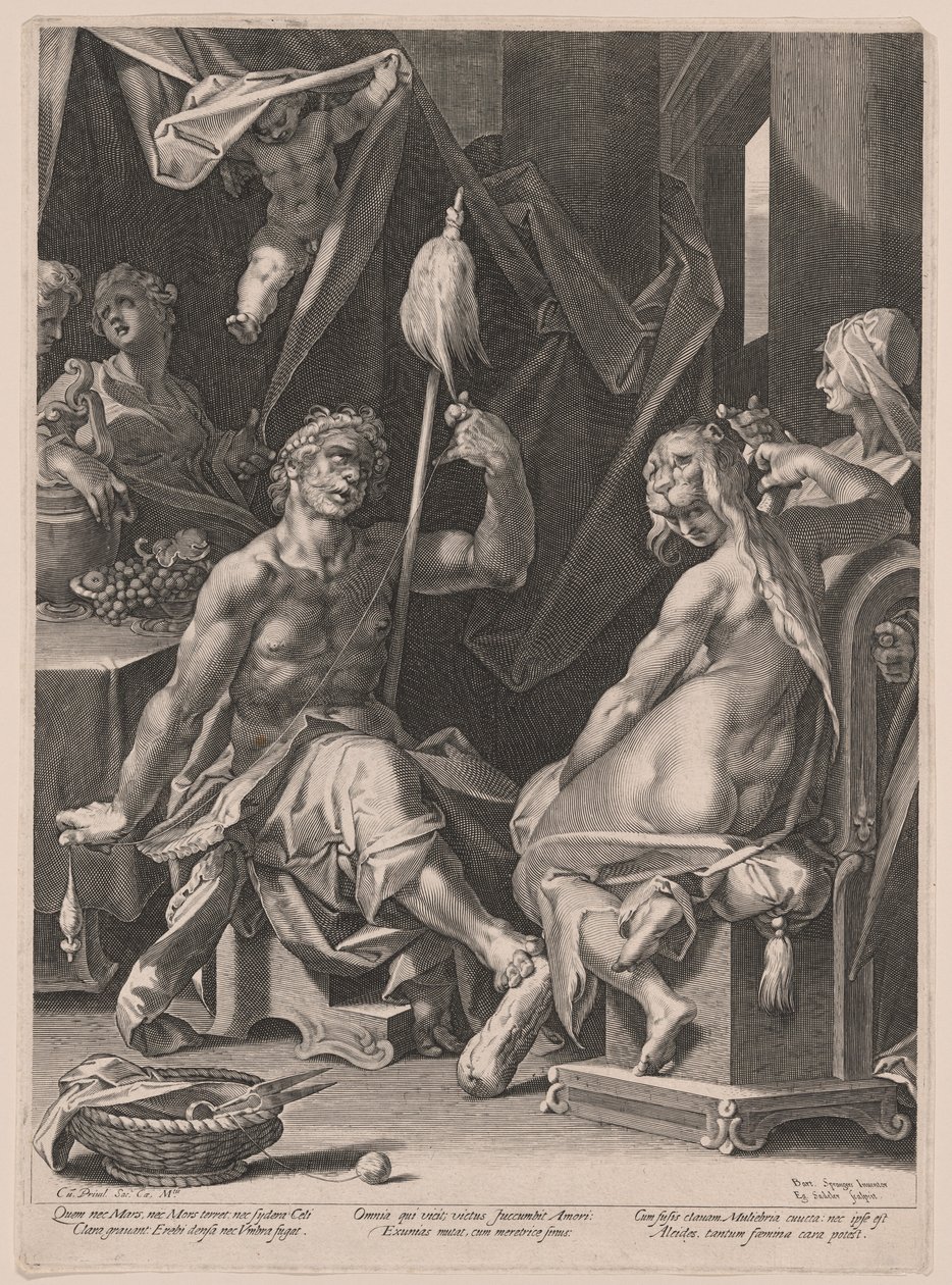 Herkules og Omfale av Aegidius Sadeler II