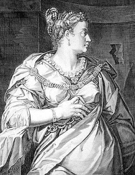 Petronias første kone til Vitellus (gravering) av Aegidius Sadeler or Saedeler