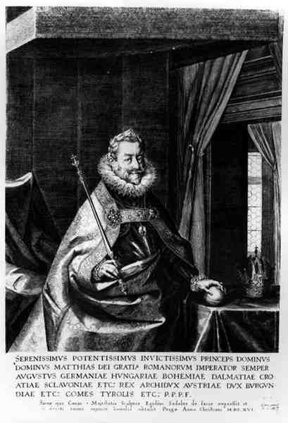 Portrett av Matthias (1557-1619), den hellige romerske keiseren, 1616 av Aegidius Sadeler or Saedeler