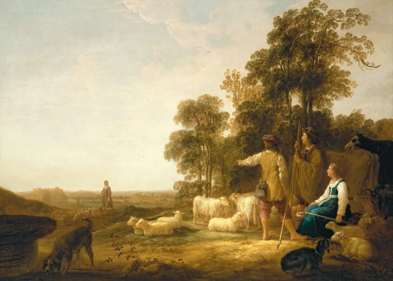 Et landskap med gjetere og gjeterinner av Aelbert Cuyp