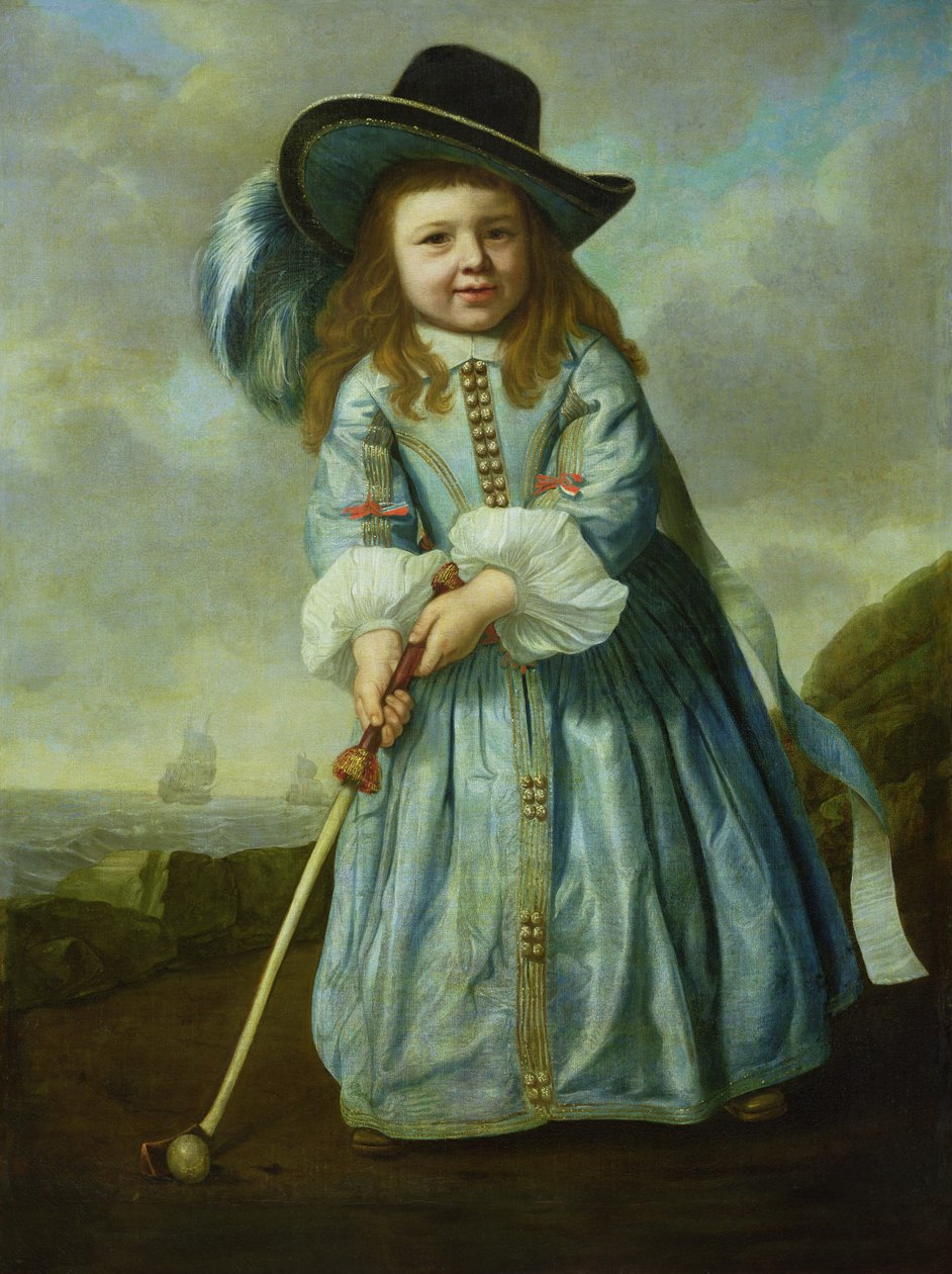 Barn som spiller golf av Aelbert Cuyp