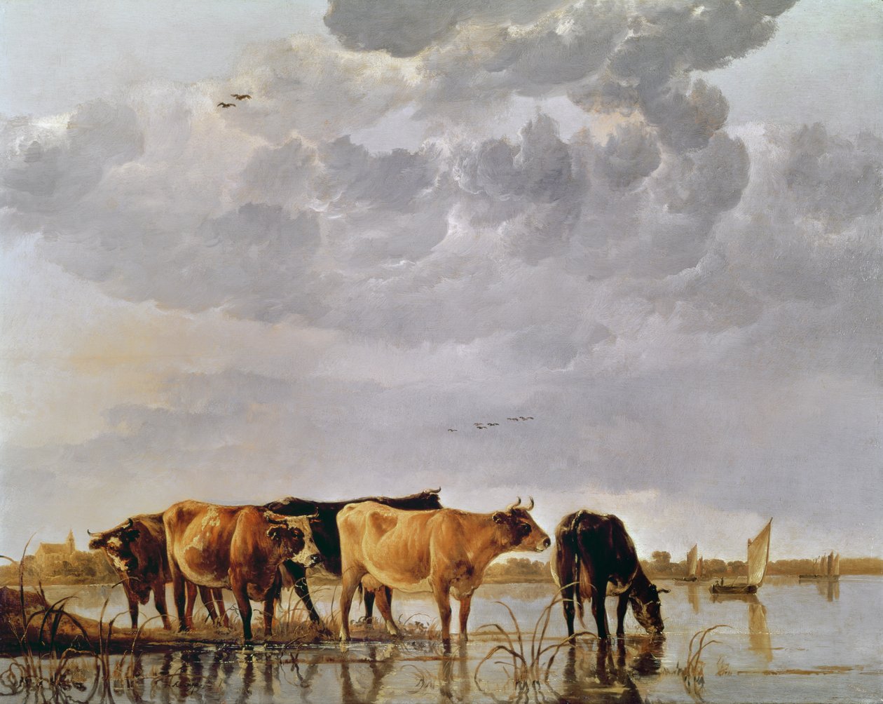 Kyr i en elv, ca. 1650 av Aelbert Cuyp