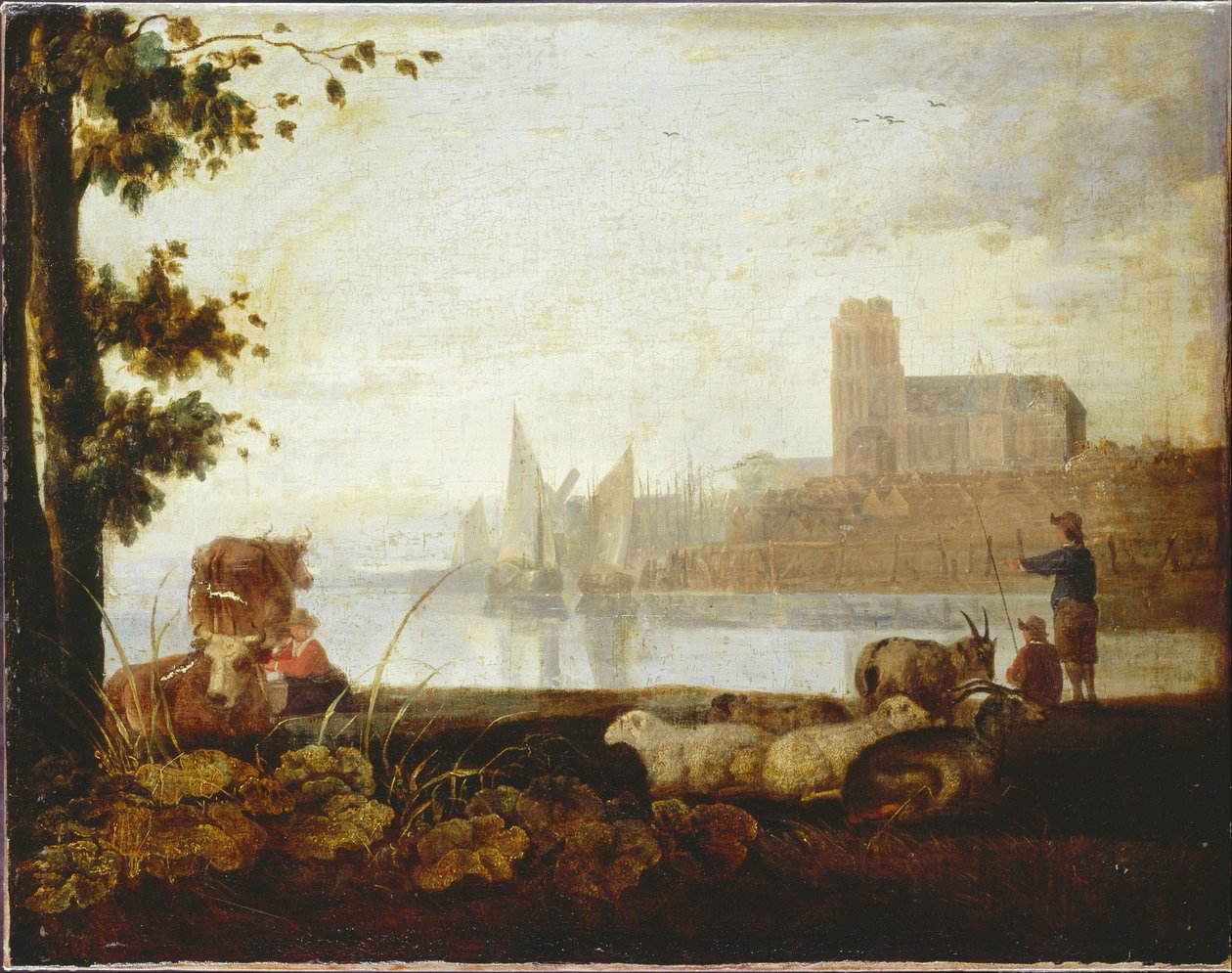 Utsikt over Maas av Aelbert Cuyp