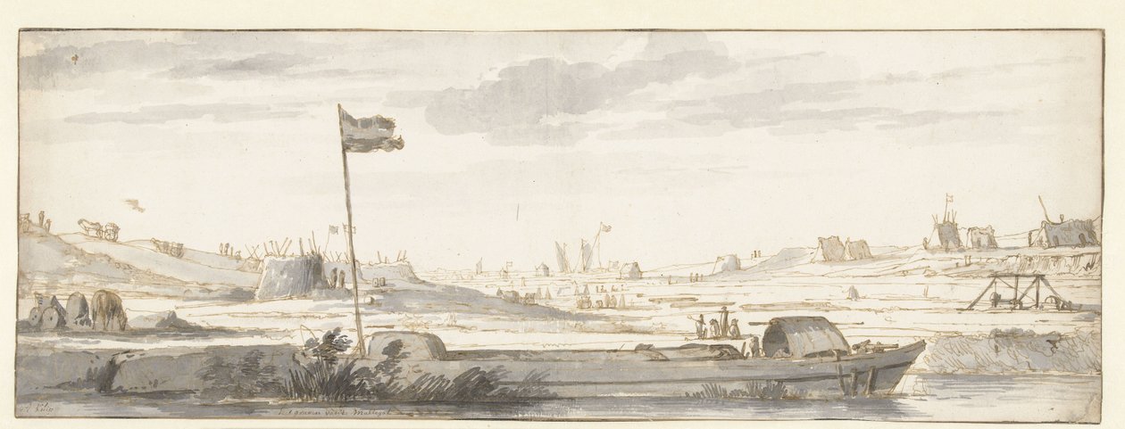 Gravingen av Mallegat utenfor Dordrecht, 1648 av Aelbert Cuyp (attributed to)