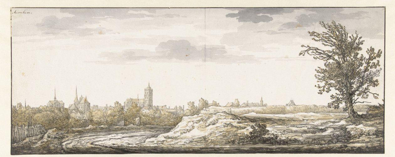Utsikt over Arnhem Arnhem (tittel på objekt) av Aelbert Cuyp