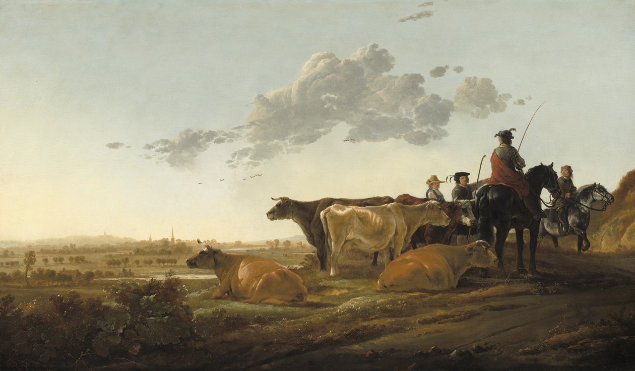 Landskap med gjetere, ca.1650-52 av Aelbert Cuyp