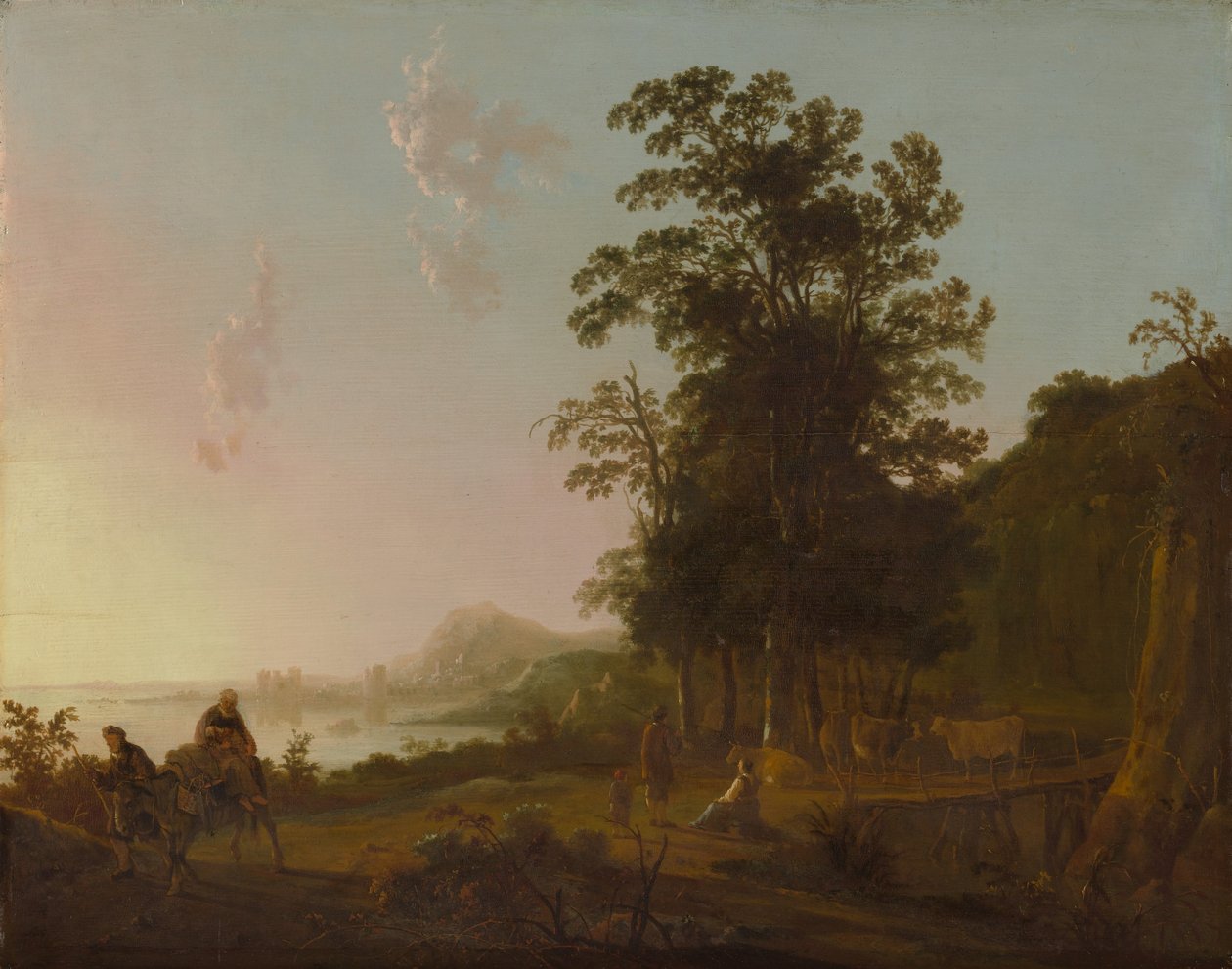 Landskap med flukten til Egypt, ca. 1650. av Aelbert Cuyp