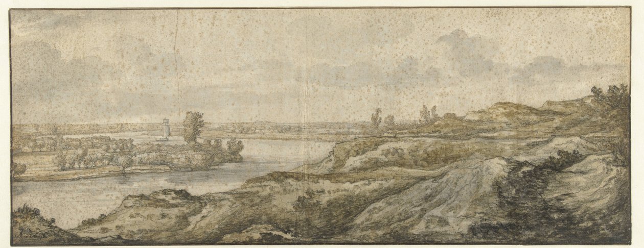 Landskap med en elv av Aelbert Cuyp