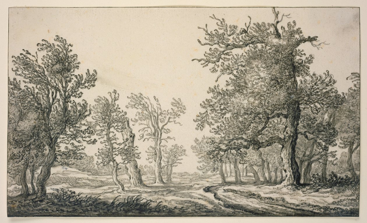 Sti gjennom en eikeskog av Aelbert Cuyp