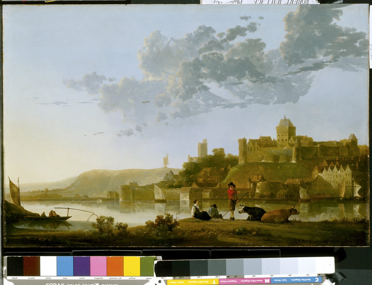 Valkhof i Nijmegen (olje på tre) av Aelbert Cuyp