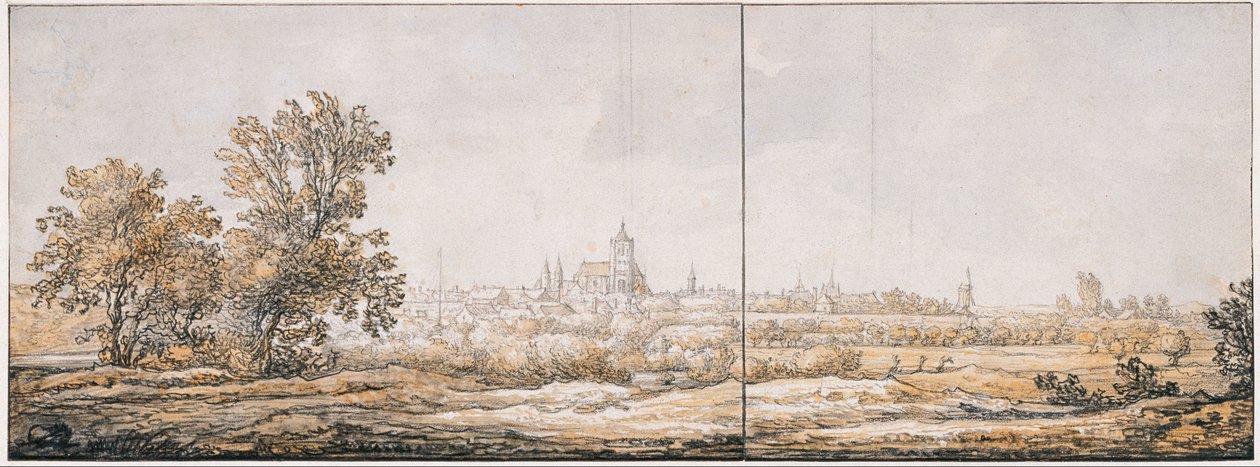 Utsikt over Arnhem fra sør, ca. 1645 av Aelbert Cuyp