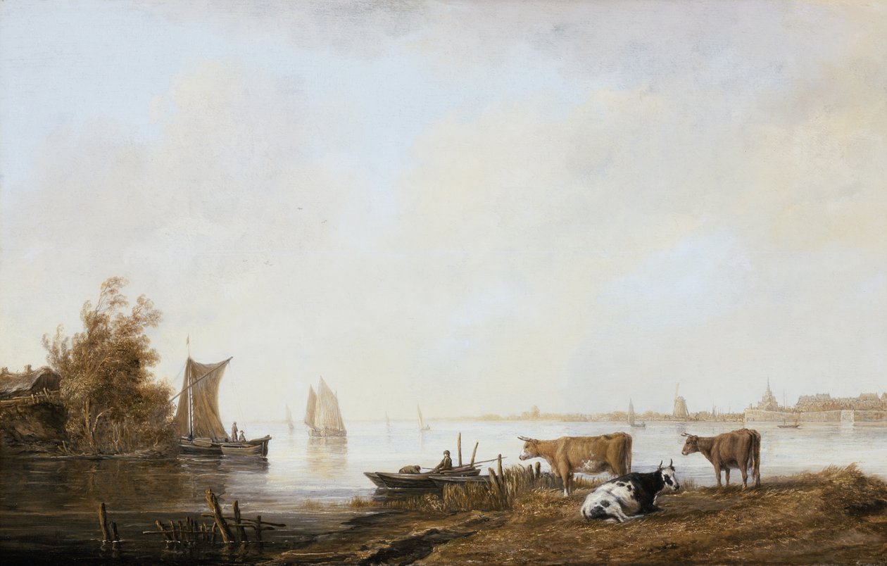 Utsikt over Maas nær Dordrecht av Aelbert Cuyp