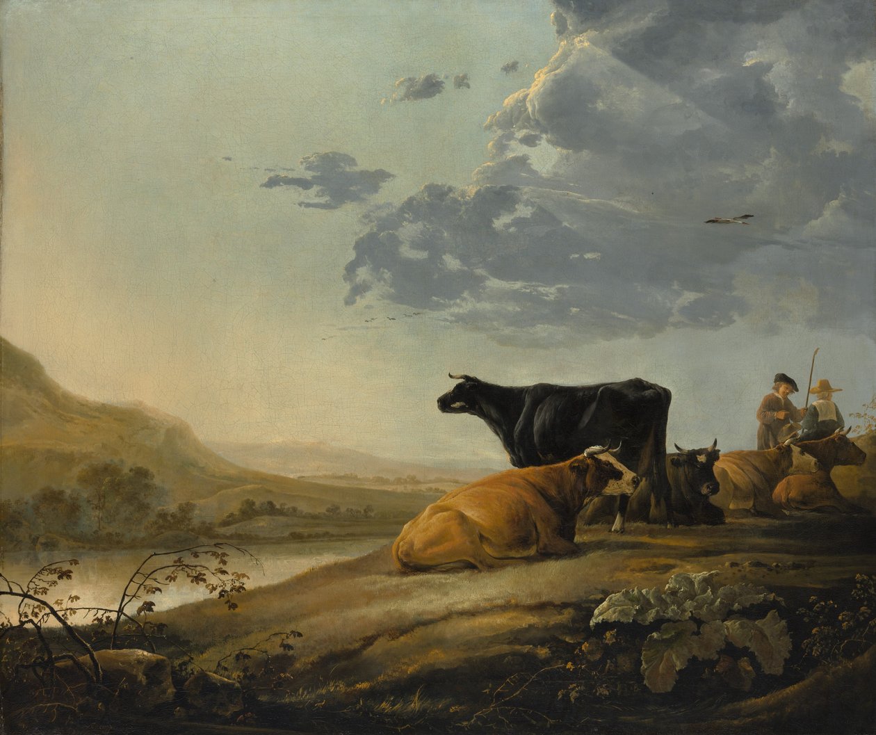Unge gjetere med kyr, ca. 1655-60. av Aelbert Cuyp